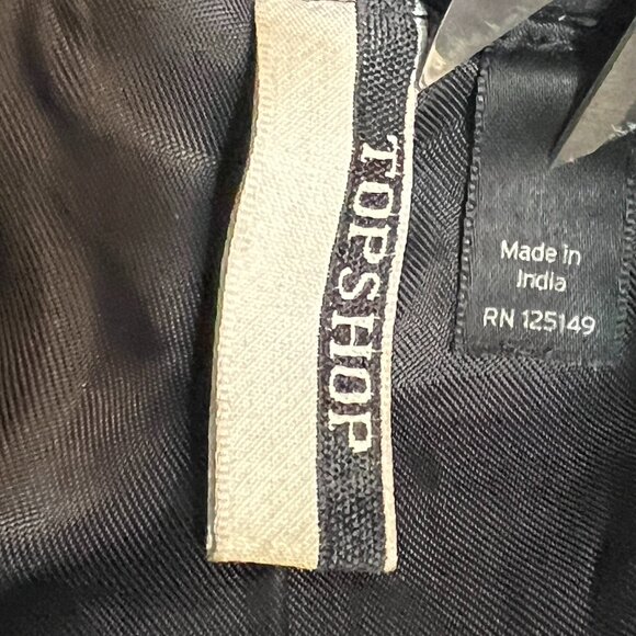 Topshop Women’s Genuine Leather Moto Biker Jacket Black Size US 8 UK 12 - Picture 4 of 13